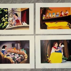 Disney Snow White Art Prints – Set of 4 | 14” x 11” | Priced to Sell